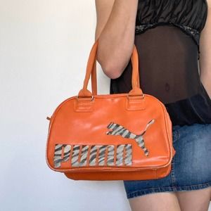 Vintage orange puma bowling bag
